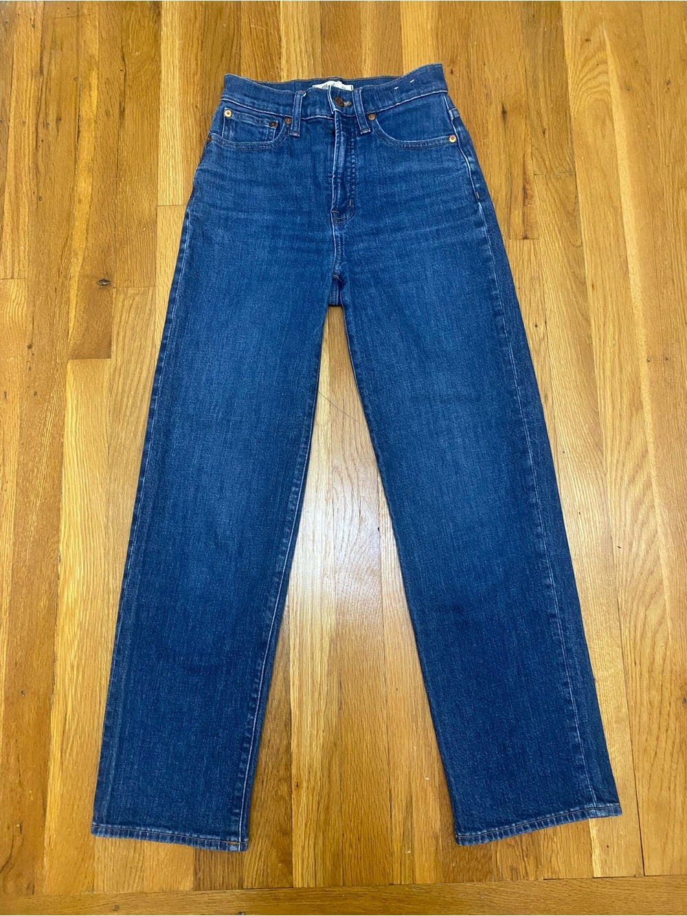 Madewell Perfect Vintage Jean Straight Leg Jeans in Blue Waist 27 Like New